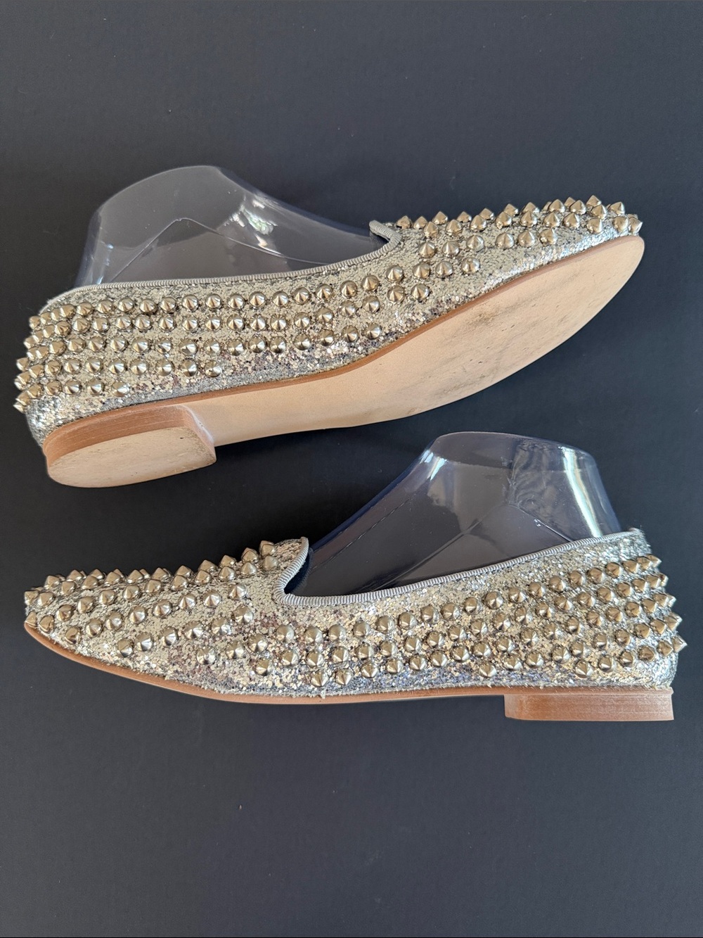 Steve Madden Stydlly Silver Spiked loafer - Picture 6 of 9
